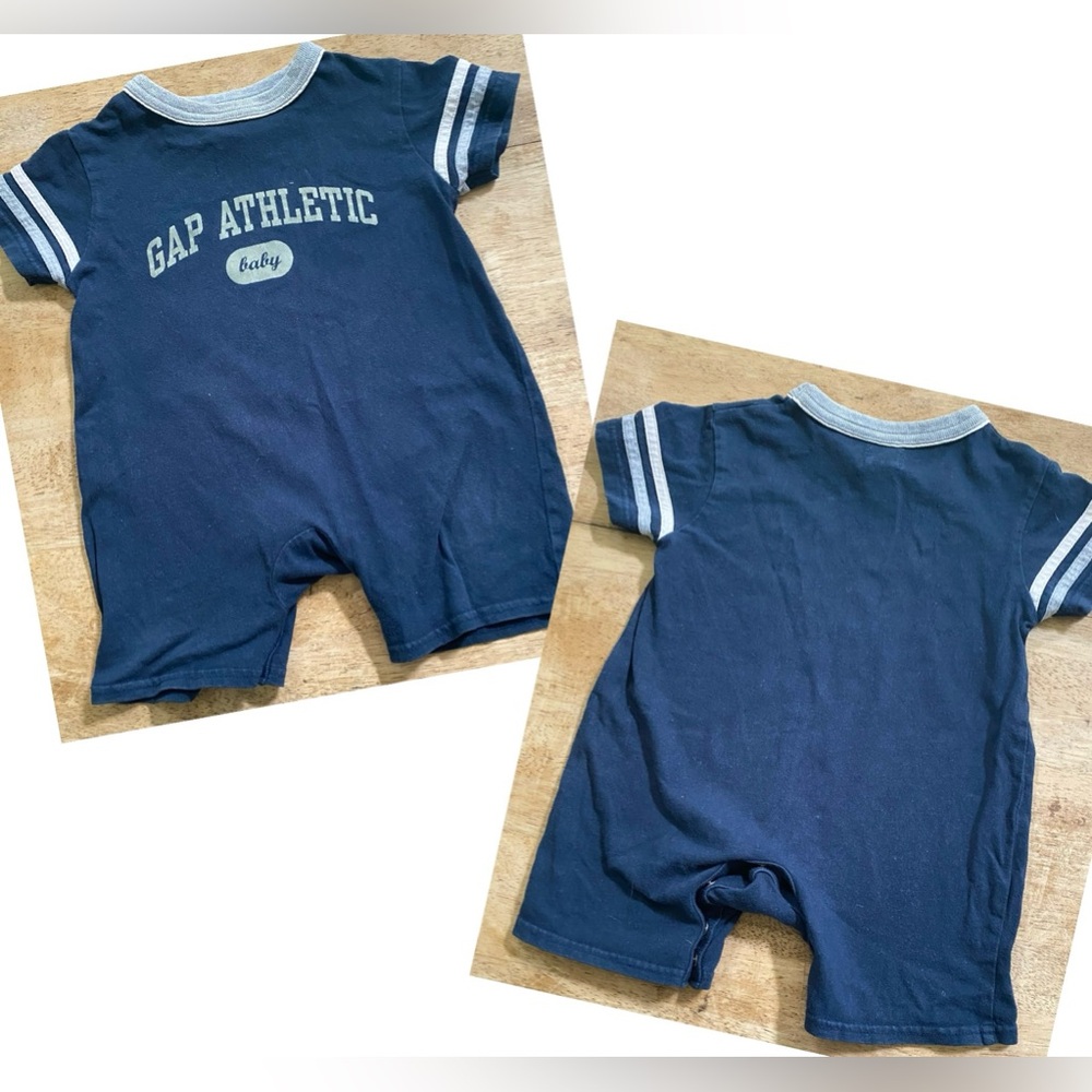 Vintage Baby Gap‎ Infant S 3-6m Navy One Piece Romper